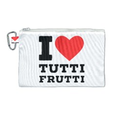 I Love Tutti Frutti Canvas Cosmetic Bag (large)