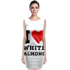 I Love White Almond Classic Sleeveless Midi Dress