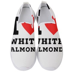 I Love White Almond Men s Slip On Sneakers by ilovewhateva