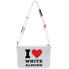 I Love White Almond Double Gusset Crossbody Bag