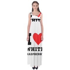 I Love White Raspberry Empire Waist Maxi Dress