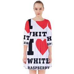 I Love White Raspberry Smock Dress by ilovewhateva