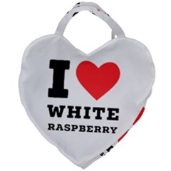 I Love White Raspberry Giant Heart Shaped Tote by ilovewhateva