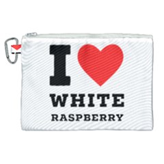 I Love White Raspberry Canvas Cosmetic Bag (xl) by ilovewhateva