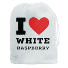 I Love White Raspberry Drawstring Pouch (3xl) by ilovewhateva