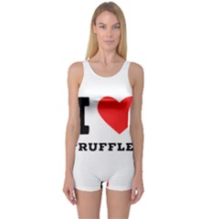 I Love Truffles One Piece Boyleg Swimsuit by ilovewhateva