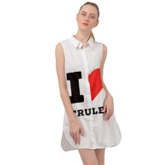 I Love Truffles Sleeveless Shirt Dress by ilovewhateva