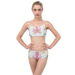 Underwater-seamless-pattern-light-background-funny Layered Top Bikini Set by Salman4z