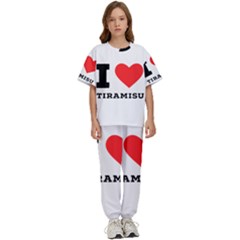 I Love Tiramisu Kids  Tee And Pants Sports Set by ilovewhateva