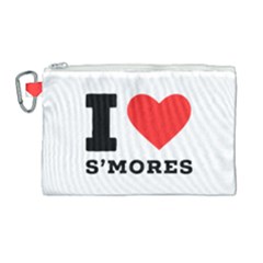 I Love S’mores  Canvas Cosmetic Bag (large)