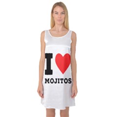 I Love Mojitos  Sleeveless Satin Nightdress by ilovewhateva