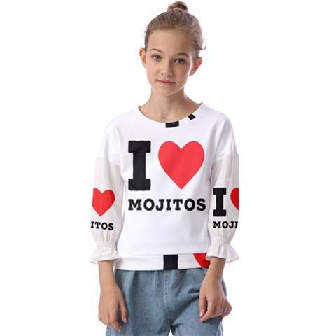 I Love Mojitos  Kids  Cuff Sleeve Top by ilovewhateva