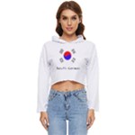 South Korean Flag Lightweight Cropped Hoodie