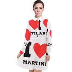 I Love Martini Long Sleeve Chiffon Shirt Dress by ilovewhateva