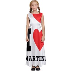I Love Martini Kids  Satin Sleeveless Maxi Dress by ilovewhateva