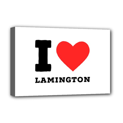 I Love Lamington Deluxe Canvas 18  X 12  (stretched) by ilovewhateva