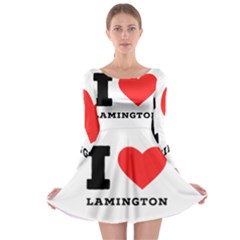 I Love Lamington Long Sleeve Skater Dress by ilovewhateva