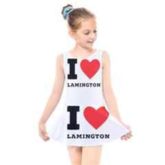 I Love Lamington Kids  Skater Dress Swimsuit by ilovewhateva