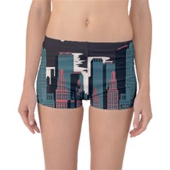 New York City Nyc Skyline Cityscape Boyleg Bikini Bottoms