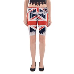 Union Jack England Uk United Kingdom London Yoga Cropped Leggings