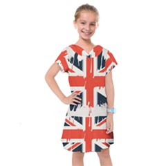 Union Jack England Uk United Kingdom London Kids  Drop Waist Dress