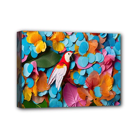 Confetti Tropical Ocean Themed Background Abstract Mini Canvas 7  X 5  (stretched)