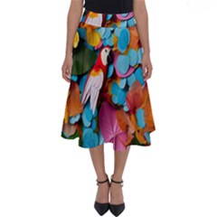 Confetti Tropical Ocean Themed Background Abstract Perfect Length Midi Skirt by Ravend