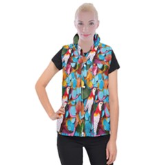 Confetti Tropical Ocean Themed Background Abstract Women s Button Up Vest by Ravend