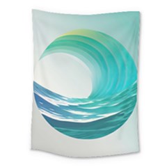 Tsunami Tidal Wave Wave Minimalist Ocean Sea Medium Tapestry