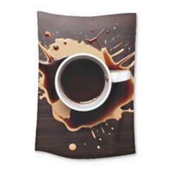 Coffee Cafe Espresso Drink Beverage Small Tapestry by Ravend
