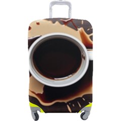 Coffee Cafe Espresso Drink Beverage Luggage Cover (large) by Ravend