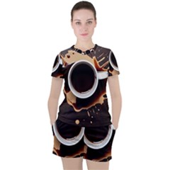 Coffee Cafe Espresso Drink Beverage Women s Tee And Shorts Set