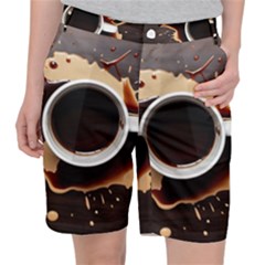 Coffee Cafe Espresso Drink Beverage Women s Pocket Shorts