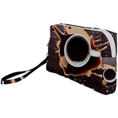 Coffee Cafe Espresso Drink Beverage Wristlet Pouch Bag (small) by Ravend