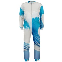 Wave Tsunami Tidal Wave Ocean Sea Water Onepiece Jumpsuit (men) by Ravend