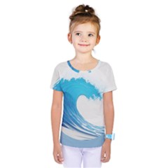 Wave Tsunami Tidal Wave Ocean Sea Water Kids  One Piece Tee