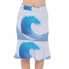 Wave Tsunami Tidal Wave Ocean Sea Water Short Mermaid Skirt