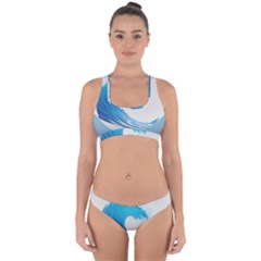 Wave Tsunami Tidal Wave Ocean Sea Water Cross Back Hipster Bikini Set