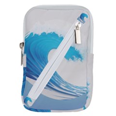 Wave Tsunami Tidal Wave Ocean Sea Water Belt Pouch Bag (small) by Ravend