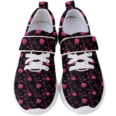 Pink Glowing Flowers Women s Velcro Strap Shoes by Sparkle