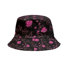 Pink Glowing Flowers Inside Out Bucket Hat by Sparkle