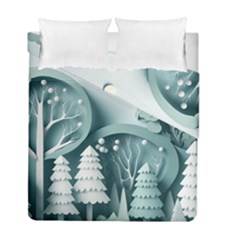 Background Christmas Winter Holiday Background Duvet Cover Double Side (full/ Double Size)