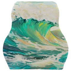 Waves Ocean Sea Tsunami Nautical Painting Car Seat Velour Cushion 