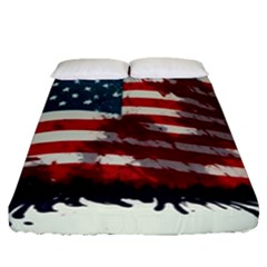 Patriotic Usa United States Flag Old Glory Fitted Sheet (queen Size)