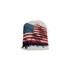 Patriotic Usa United States Flag Old Glory Drawstring Pouch (xs)