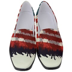 Patriotic Usa United States Flag Old Glory Women s Classic Loafer Heels