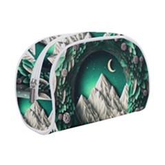 Christmas Wreath Winter Mountains Snow Stars Moon Make Up Case (small)