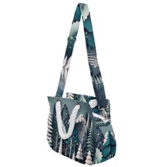 Forest Papercraft Trees Background Rope Handles Shoulder Strap Bag