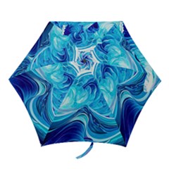 Tsunami Waves Ocean Sea Nautical Nature Water Mini Folding Umbrellas