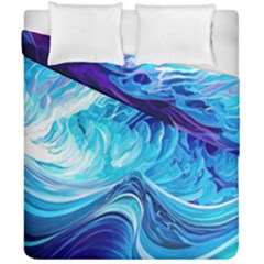 Tsunami Waves Ocean Sea Nautical Nature Water Duvet Cover Double Side (california King Size)